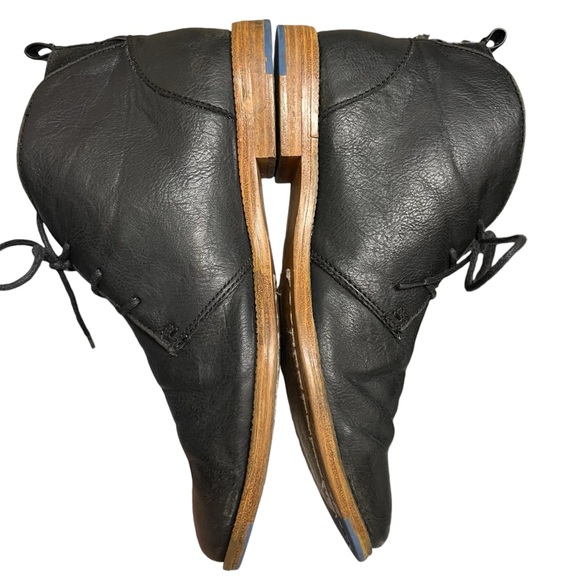 Topman Men’s Black Leather Lace Up Ankle Boots Size 41 - Picture 3 of 9